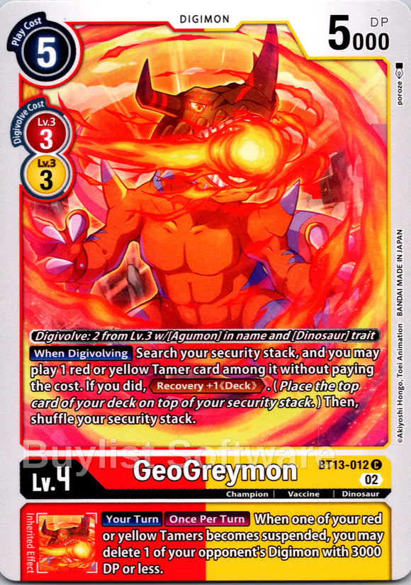 Geogreymon [BT13-012] [Versus Royal Knights]