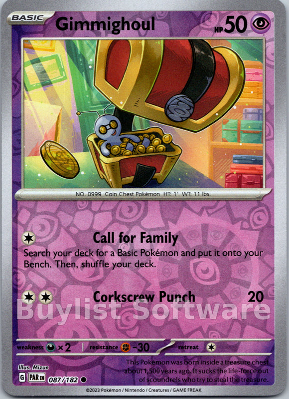 Gimmighoul [087/182] [Paradox Rift] Reverse Holofoil