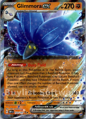 Glimmora ex [123/197] [Obsidian Flames] Holofoil
