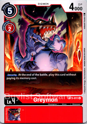 Greymon - BT3-011 [BT3-011] [Release Special Booster 1.5]