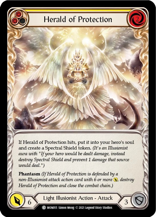 Herald of Protection (Yellow) [MON015] [Monarch] Unlimited Edition Normal