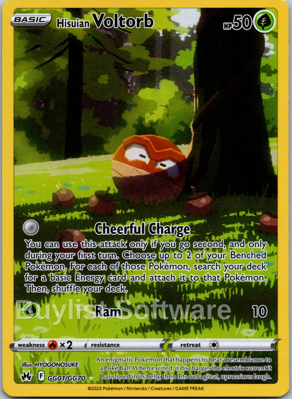 Hisuian Voltorb [GG01/GG70] [Crown Zenith: Galarian Gallery] Holofoil