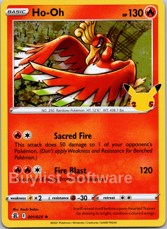 Ho-Oh [001/025] [Celebrations] Holofoil