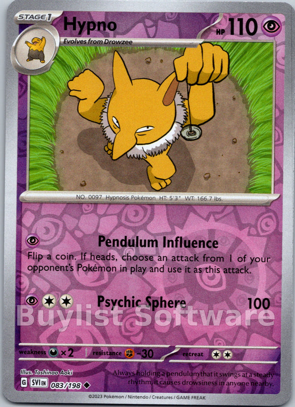 Hypno [083/198] [Scarlet & Violet Base Set] Reverse Holofoil