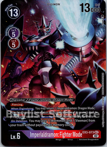 Imperialdramon: Fighter Mode (Alternate Art) [EX3-073] [Draconic Roar] Foil