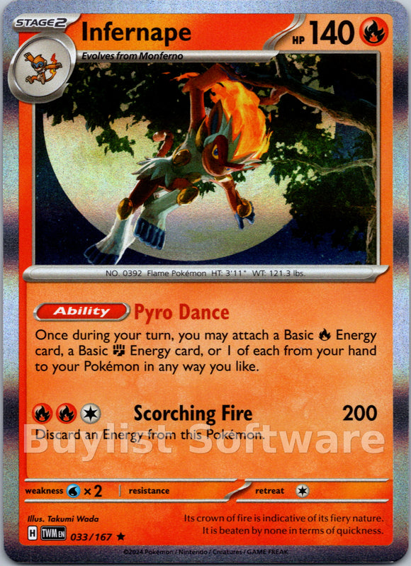Infernape [033/167] [Twilight Masquerade] Holofoil