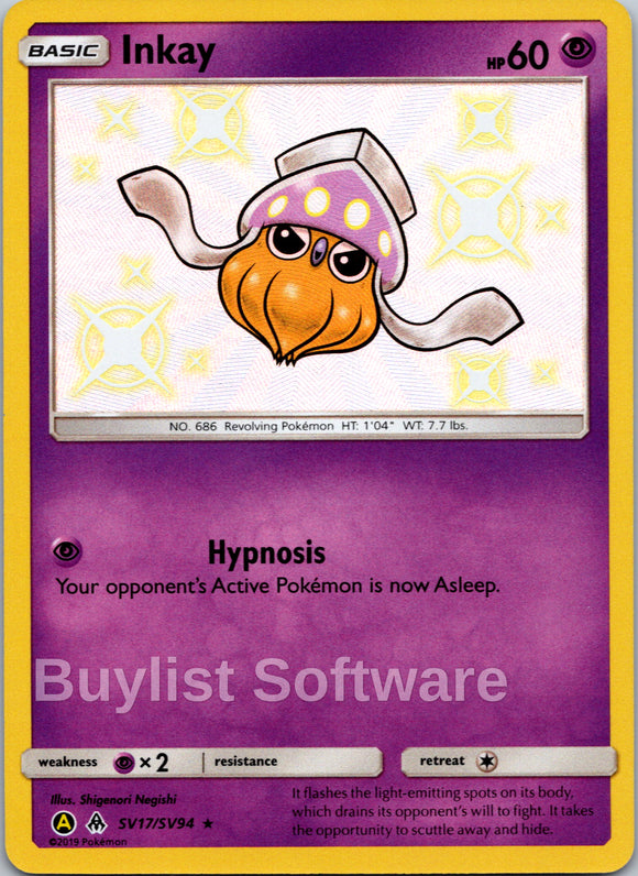 Inkay [SV17/SV94] [Hidden Fates: Shiny Vault] Holofoil
