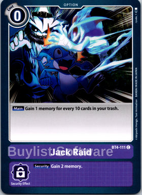 Jack Raid [BT4-111] [Great Legend]