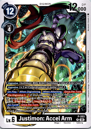 Justimon: Accel Arm (Store Tournament 2025 Vol.4 Participation Pack) [P-203] [Digimon Promotion Cards]
