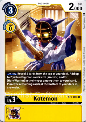Kotemon [BT5-034] [Battle of Omni]