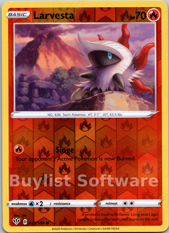 Larvesta [029/189] [Darkness Ablaze] Reverse Holofoil