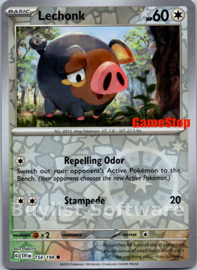 Lechonk (GameStop Promo) [154/198] [Scarlet & Violet Base Set] Reverse Holofoil