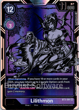 Lilithmon (Alternate Art) [BT3-091] [Release Special Booster 1.0] Foil