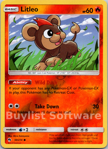 Litleo [50/214] [Lost Thunder] Reverse Holofoil