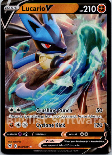 Lucario V [078/189] [Astral Radiance] Holofoil