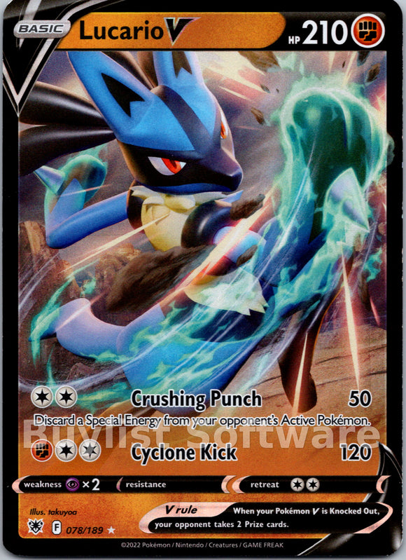 Lucario V [078/189] [Astral Radiance] Holofoil