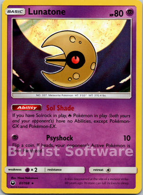 Lunatone [61/168] [Celestial Storm] Holofoil