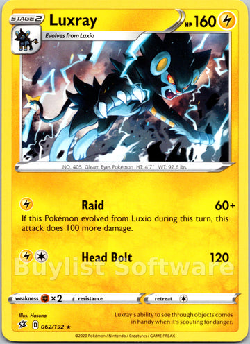 Luxray [062/192] [Rebel Clash]