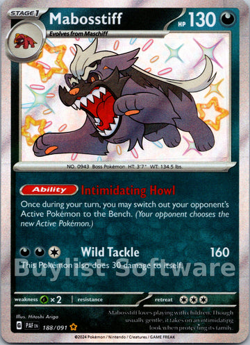 Mabosstiff [188/091] [Paldean Fates] Holofoil