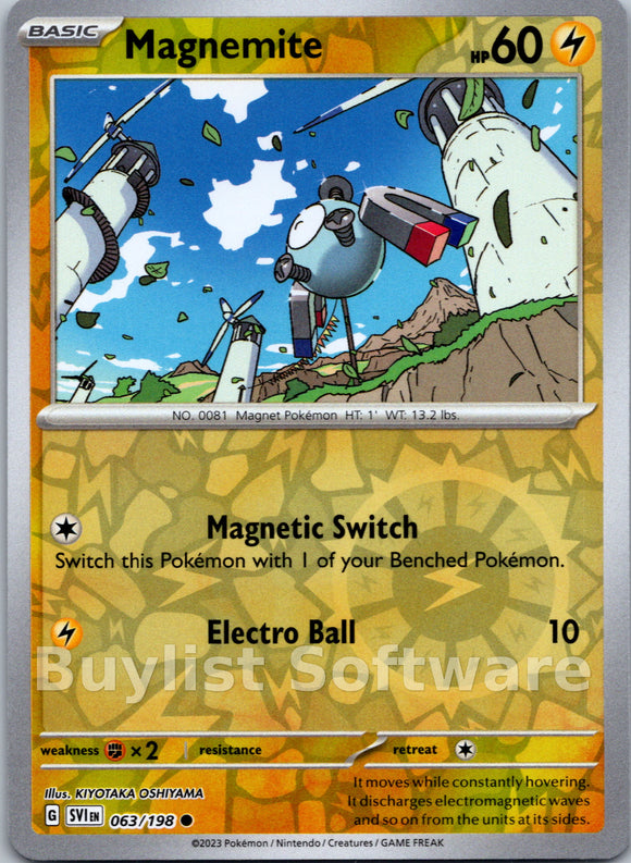 Magnemite [063/198] [Scarlet & Violet Base Set] Reverse Holofoil