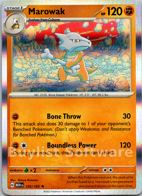 Marowak [105/165] [Scarlet & Violet 151] Holofoil