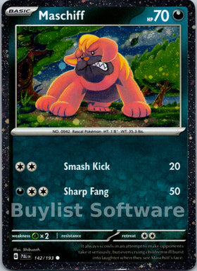 Maschiff (Cosmos Holo) [142/193] [Paldea Evolved] Holofoil