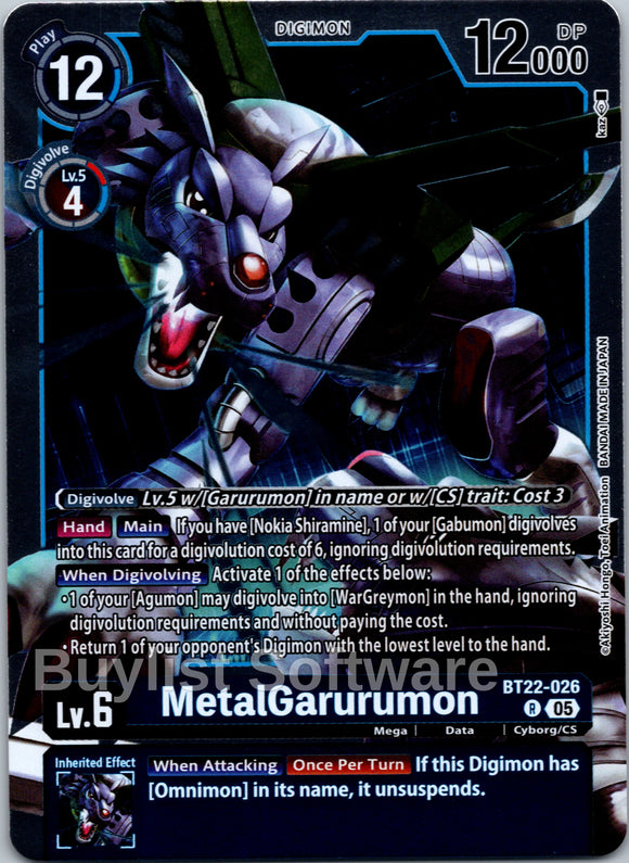 MetalGarurumon [BT22-026] [Cyber Eden] Foil