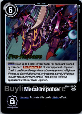 Metal Impulse [BT9-107] [X Record Pre-Release Cards] Foil