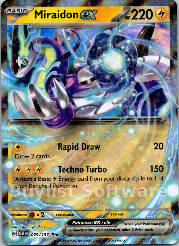 Miraidon ex [079/197] [Obsidian Flames] Holofoil