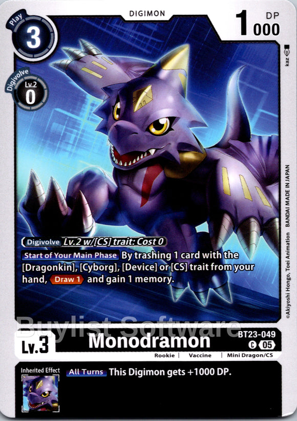 Monodramon [BT23-049] [Hackers' Slumber]