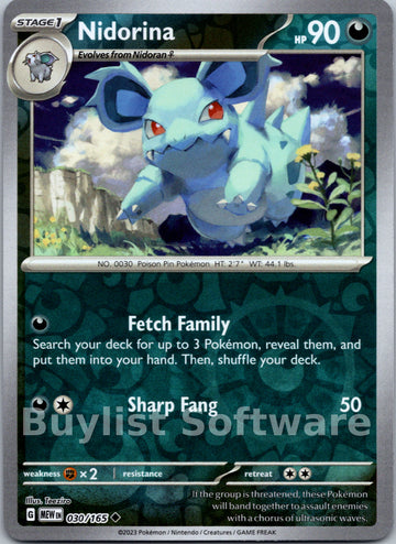 Nidorina [030/165] [Scarlet & Violet 151] Reverse Holofoil