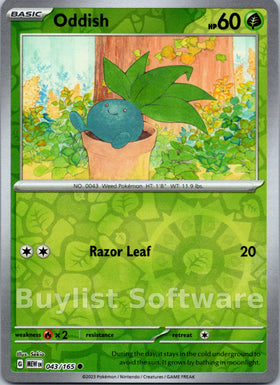 Oddish [043/165] [Scarlet & Violet 151] Reverse Holofoil