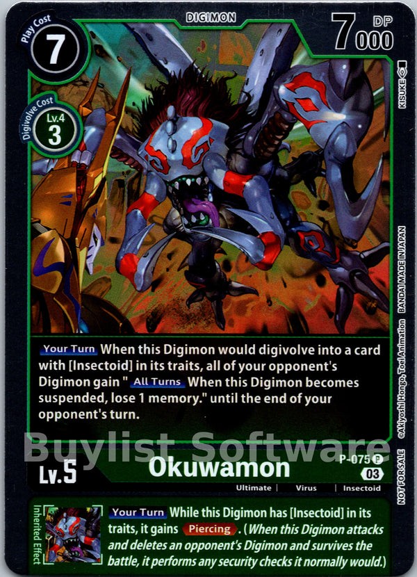 Okuwamon (Winner Pack -Blast Ace-) [P-075] [Digimon Promotion Cards] Foil