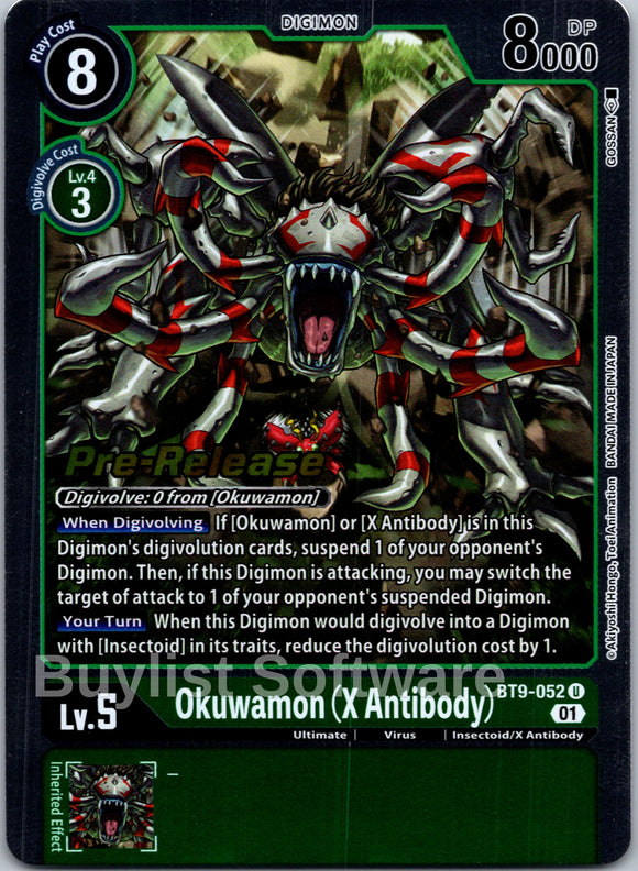 Okuwamon (X Antibody) [BT9-052] [X Record Pre-Release Cards] Foil