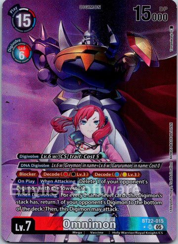 Omnimon (Alternate Art) [BT22-015] [Cyber Eden] Foil