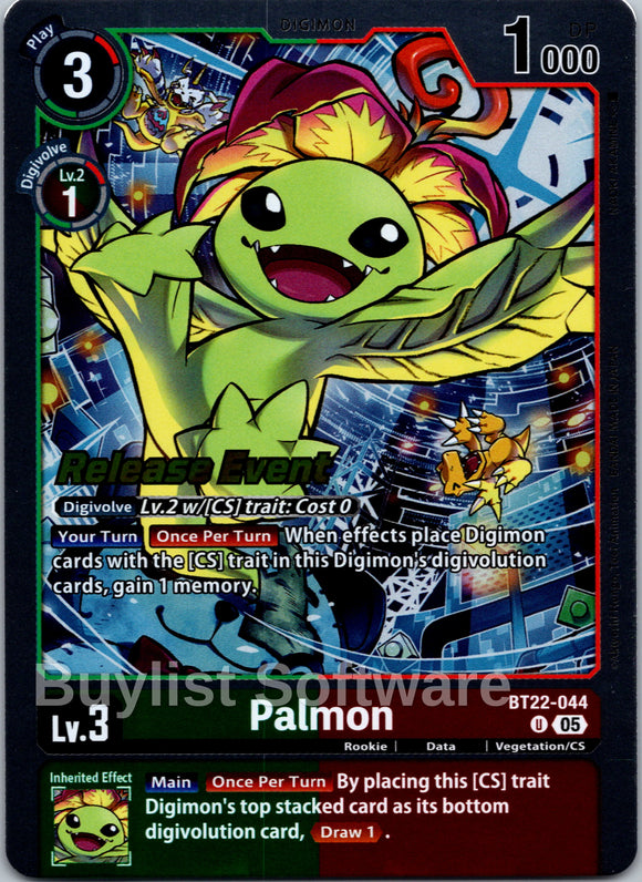 Palmon [BT22-044] [Cyber Eden Release Event Cards] Foil