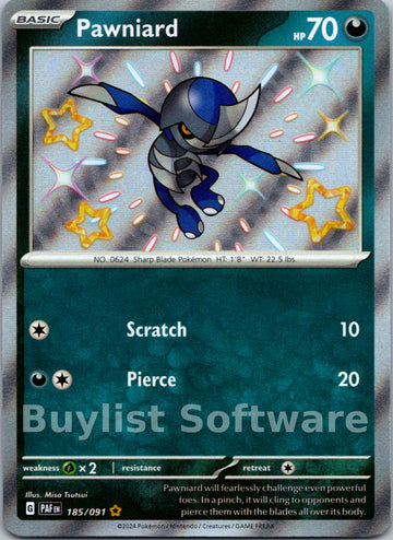 Pawniard [185/091] [Paldean Fates] Holofoil