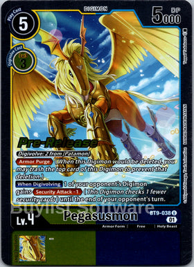 Pegasusmon [BT9-038] [X Record Pre-Release Cards] Foil