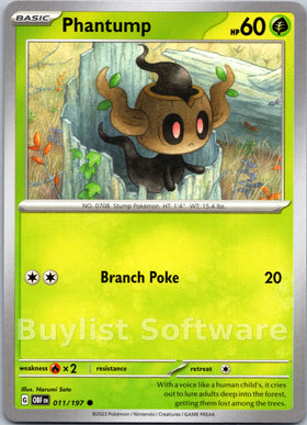 Phantump [011/197] [Obsidian Flames]