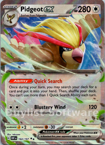 Pidgeot ex [164/197] [Obsidian Flames] Holofoil