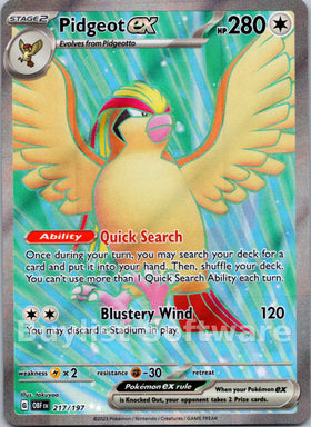 Pidgeot ex [217/197] [Obsidian Flames] Holofoil