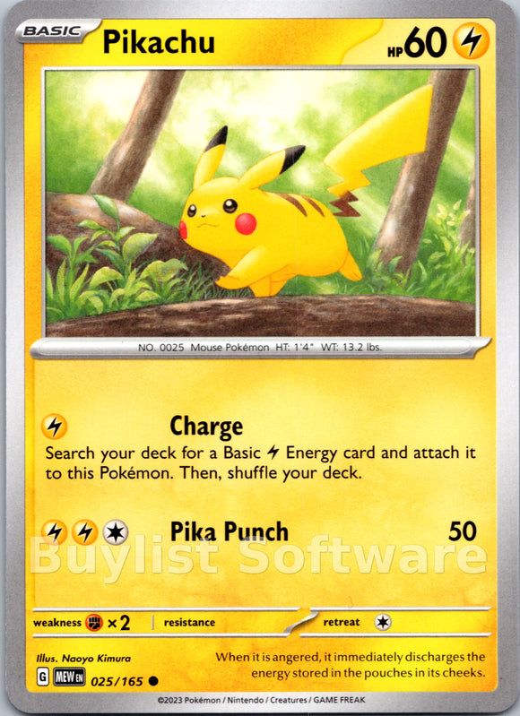Pikachu [025/165] [Scarlet & Violet 151]