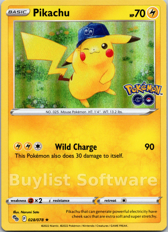 Pikachu [028/078] [Pokemon GO] Holofoil