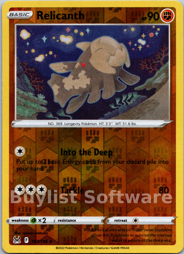 Relicanth [101/196] [Lost Origin] Reverse Holofoil