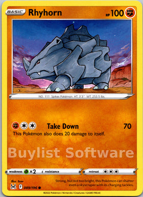 Rhyhorn [089/196] [Lost Origin]