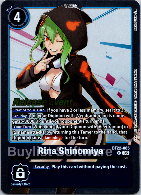 Rina Shinomiya [BT22-085] [Cyber Eden Release Event Cards] Foil