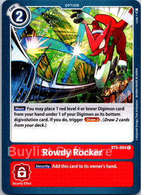 Rowdy Rocker [BT5-094] [Battle of Omni]
