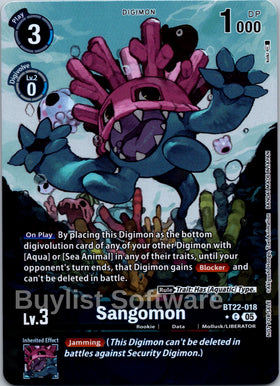 Sangomon (Box Topper) [BT22-018] [Cyber Eden] Foil