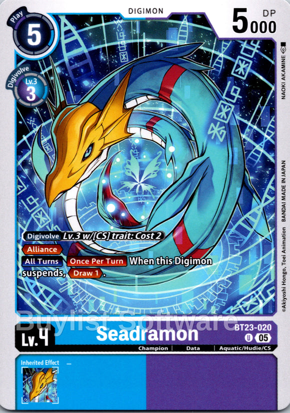 Seadramon [BT23-020] [Hackers' Slumber]