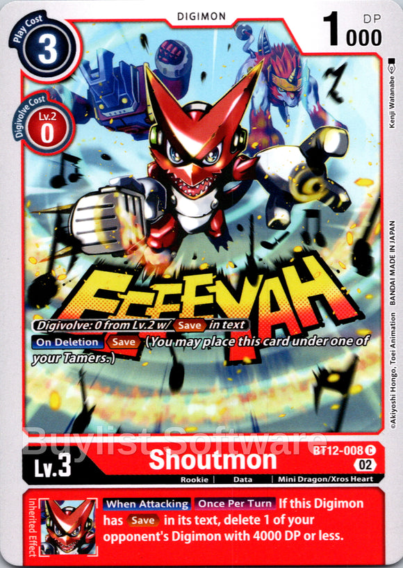 Shoutmon [BT12-008] [Across Time]